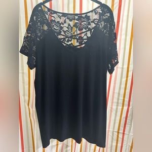 Black lace shirt sleeve torrid shirt size 2